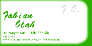 fabian olah business card