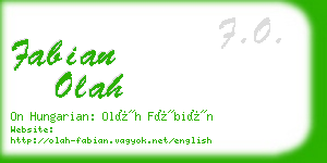 fabian olah business card